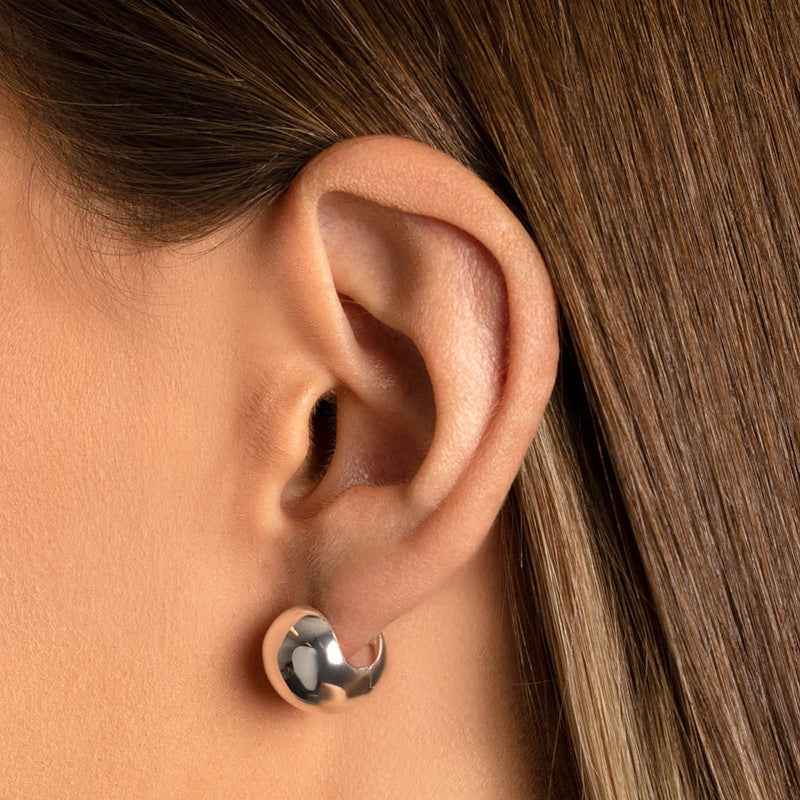 JUSSAN Hoop Minimal Luxe Sterling Silver Earrings
