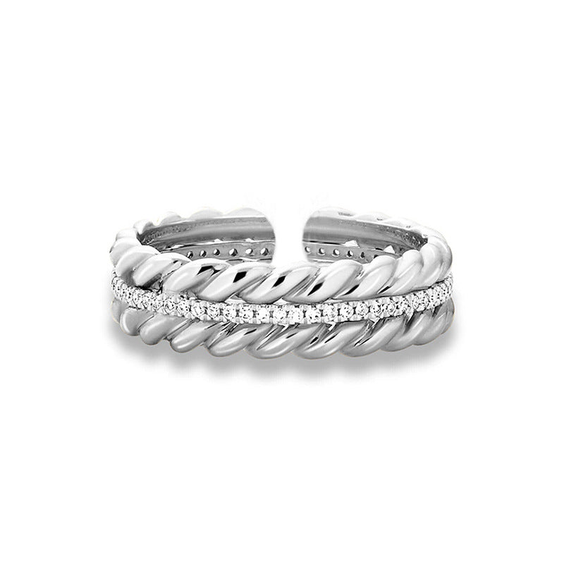 JUSSAN Pave Luxe Sterling Silver Ring