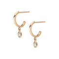 JUSSAN Pave Minimal Sterling Silver Earrings
