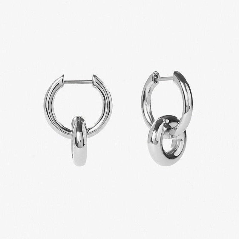JUSSAN Minimal Sterling Silver Earrings