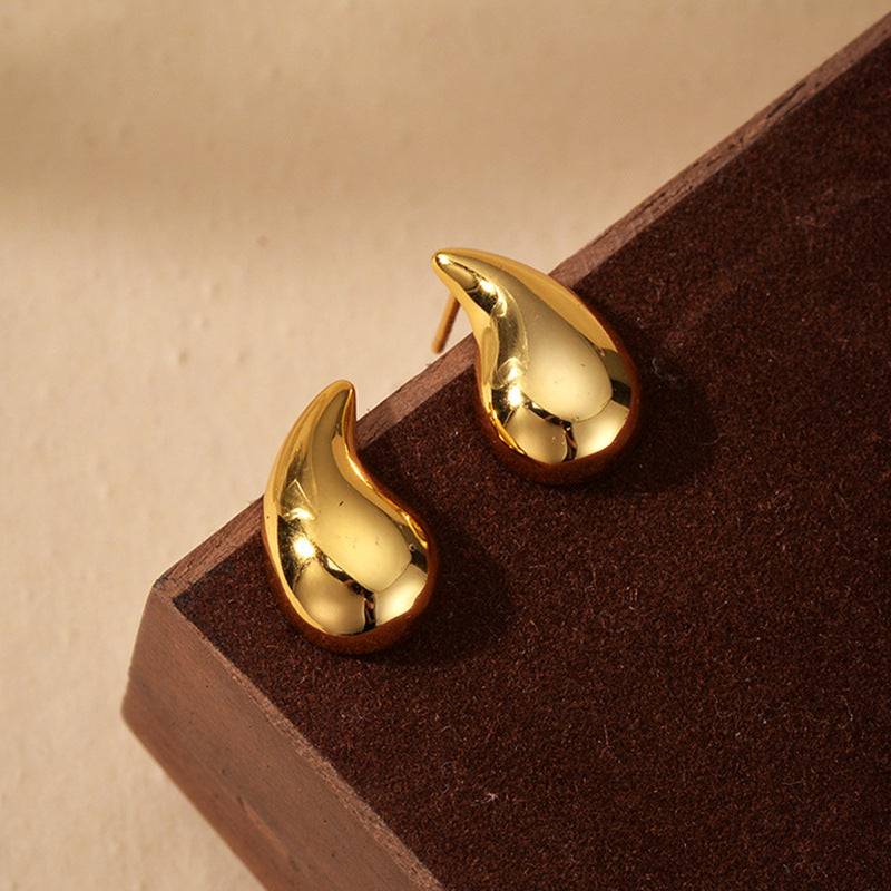 JUSSAN Teardrop Minimal Sterling Silver Earrings