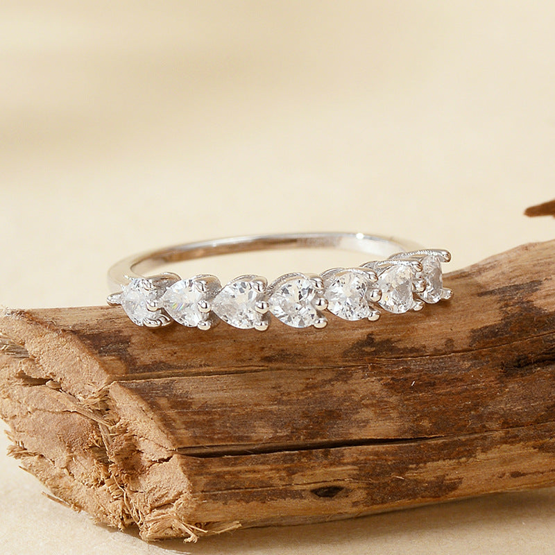 JUSSAN Starlight Heart Sterling Silver Ring