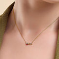 JUSSAN Pave Minimal Sterling Silver Necklace