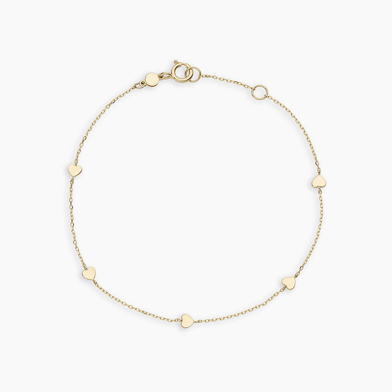 JUSSAN Heart Minimal Luxe Sterling Silver Bracelet