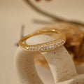 JUSSAN Pave Minimal Sterling Silver Ring