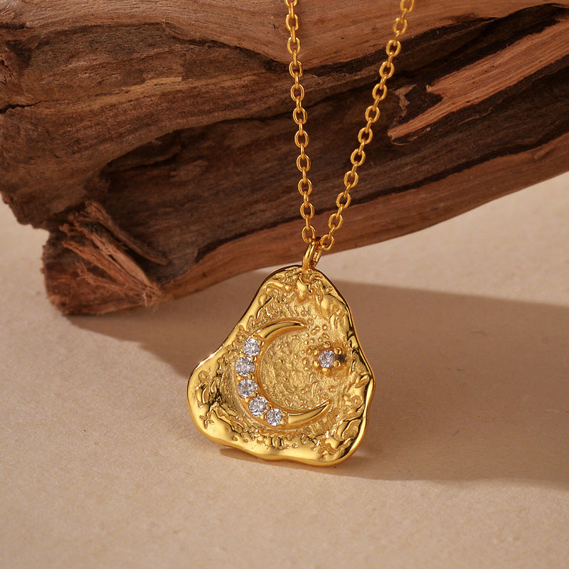 JUSSAN Moon Pendant Luxe Sterling Silver Necklace