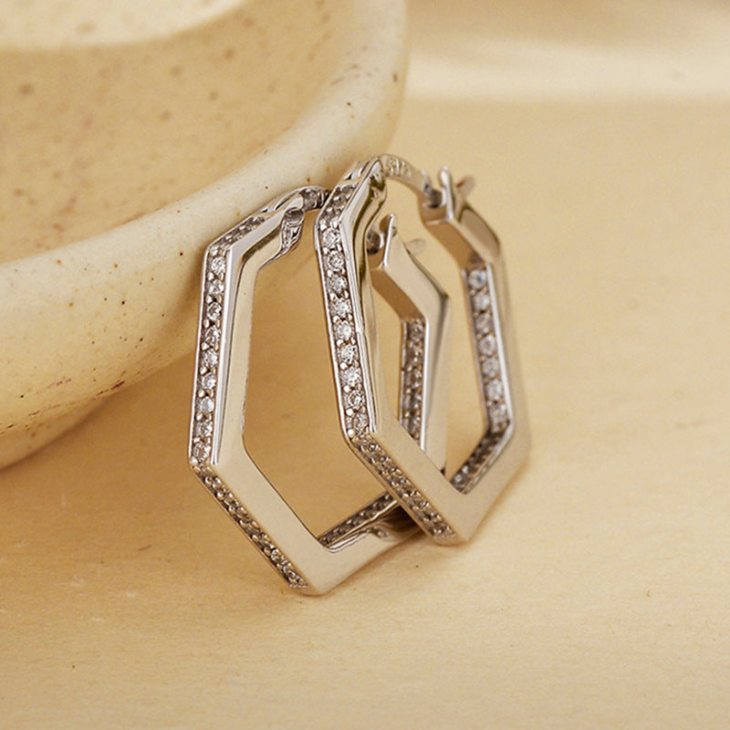 JUSSAN Pave Luxe Sterling Silver Earrings