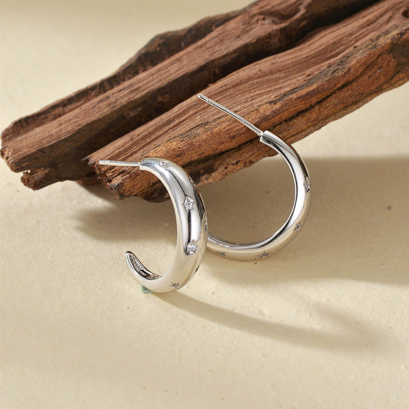 JUSSAN Star Luxe Sterling Silver Earrings