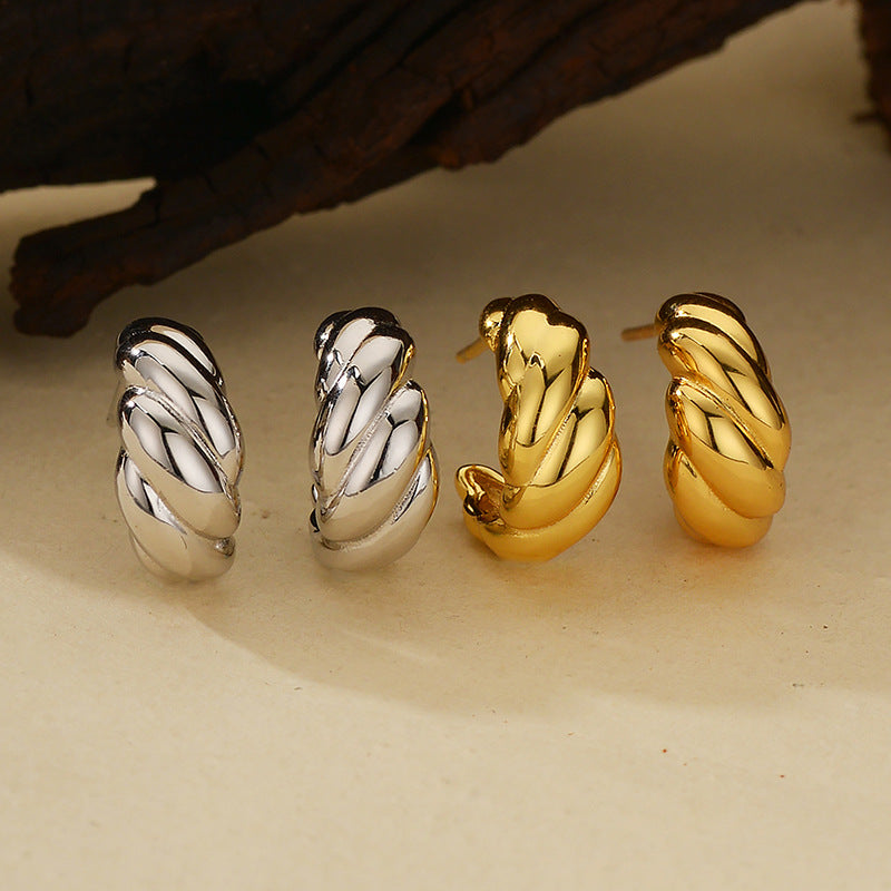 JUSSAN Minimal Sterling Silver Earrings
