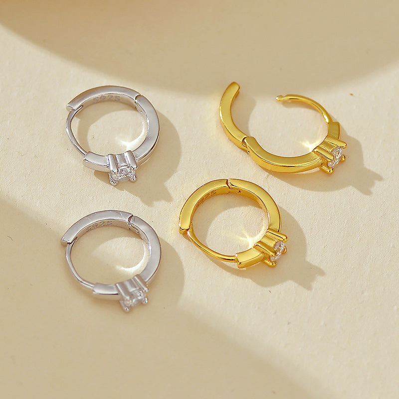 JUSSAN Hoop Minimal Luxe Sterling Silver Earrings
