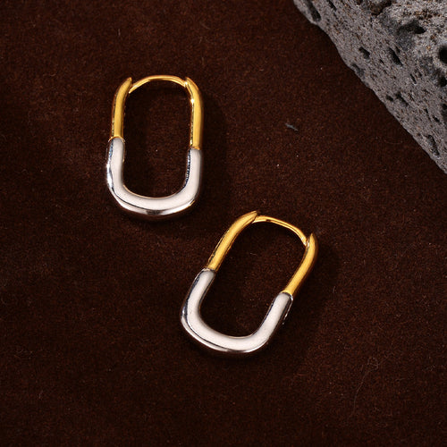 JUSSAN Geometric Minimal Sterling Silver Earrings