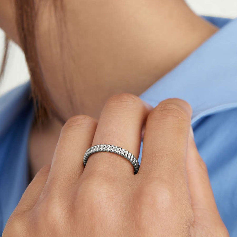 JUSSAN Hoop Minimal Luxe Sterling Silver Ring
