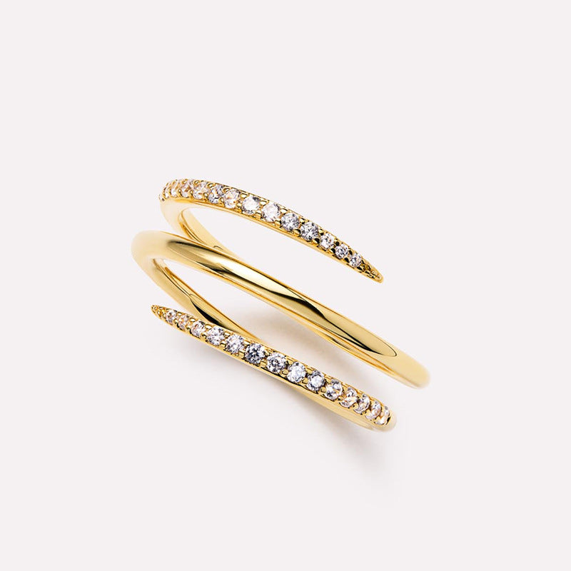 JUSSAN Pave Sterling Silver Ring