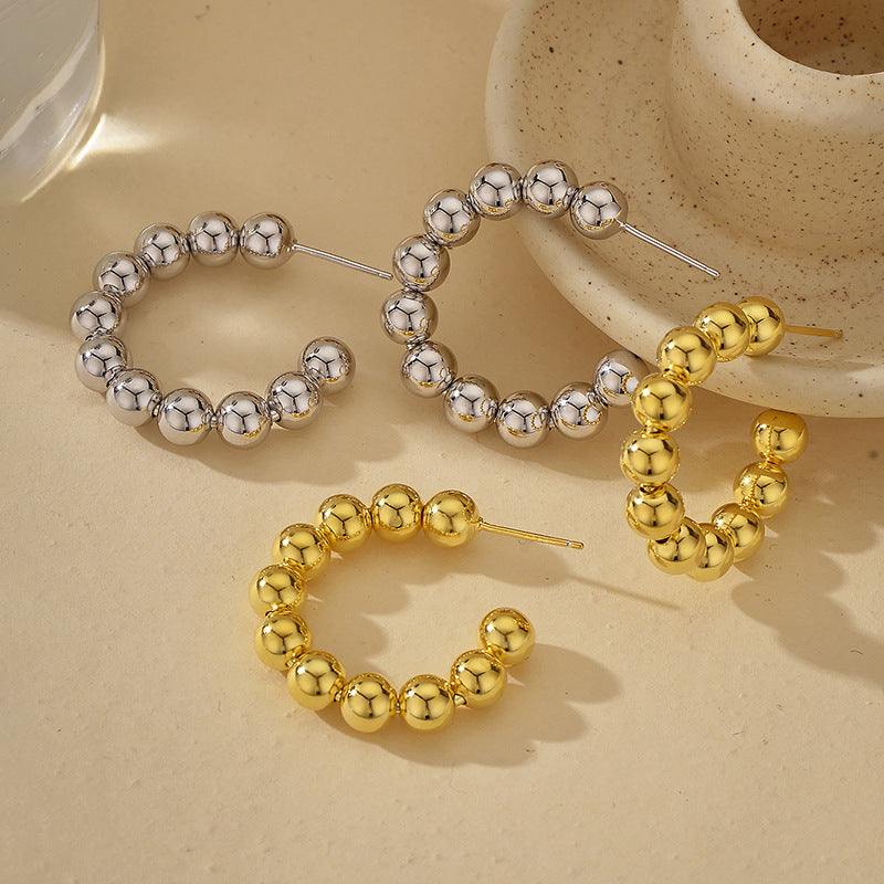 JUSSAN Pave Sterling Silver Earrings