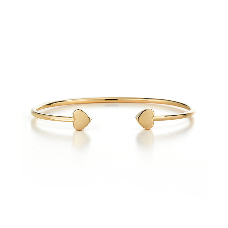 JUSSAN Heart Hoop Sterling Silver Bracelet