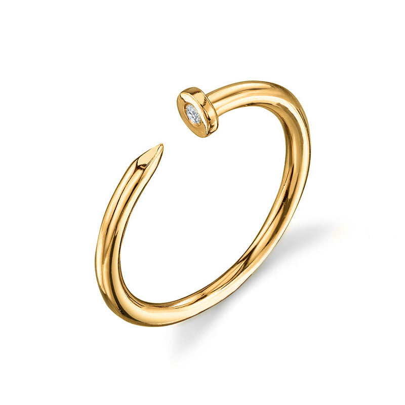 JUSSAN Stud Pave Sterling Silver Ring