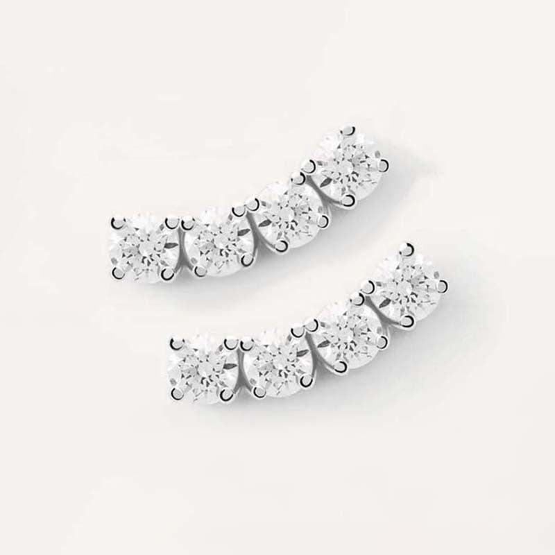 JUSSAN Pave Luxe Sterling Silver Earrings