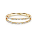 JUSSAN Pave Minimal Sterling Silver Ring