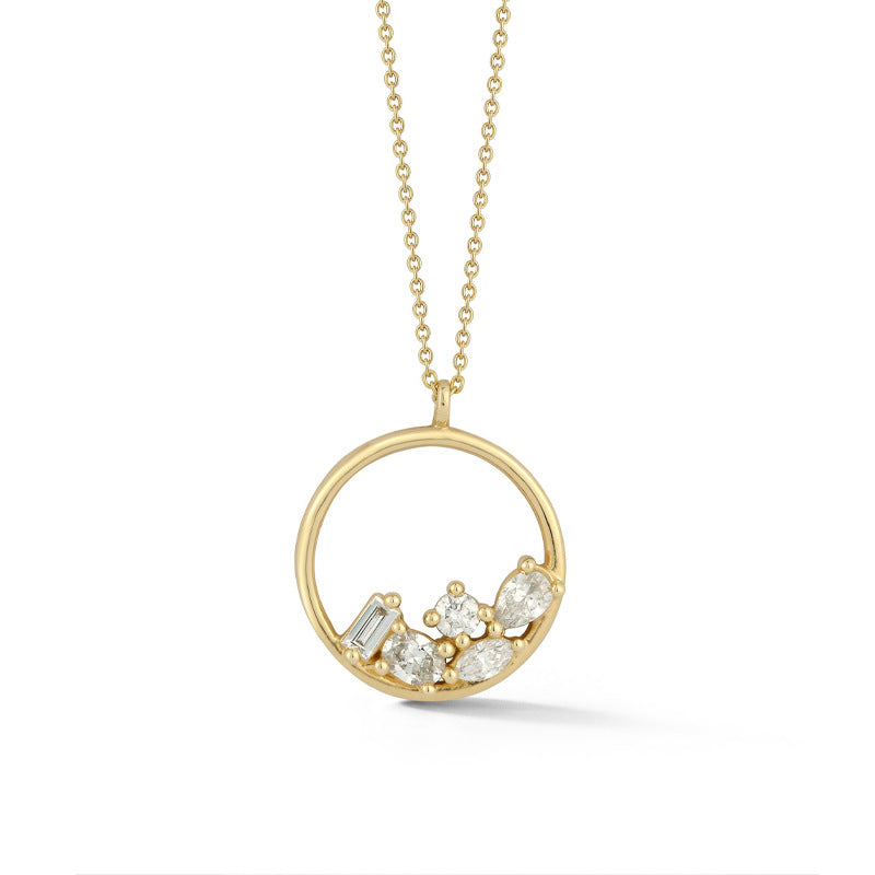 JUSSAN Pave Pendant Luxe Sterling Silver Necklace