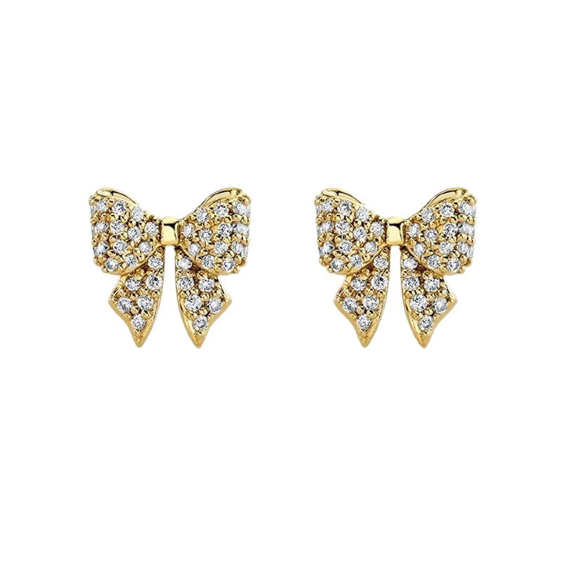 JUSSAN Butterfly Pave Sterling Silver Earrings