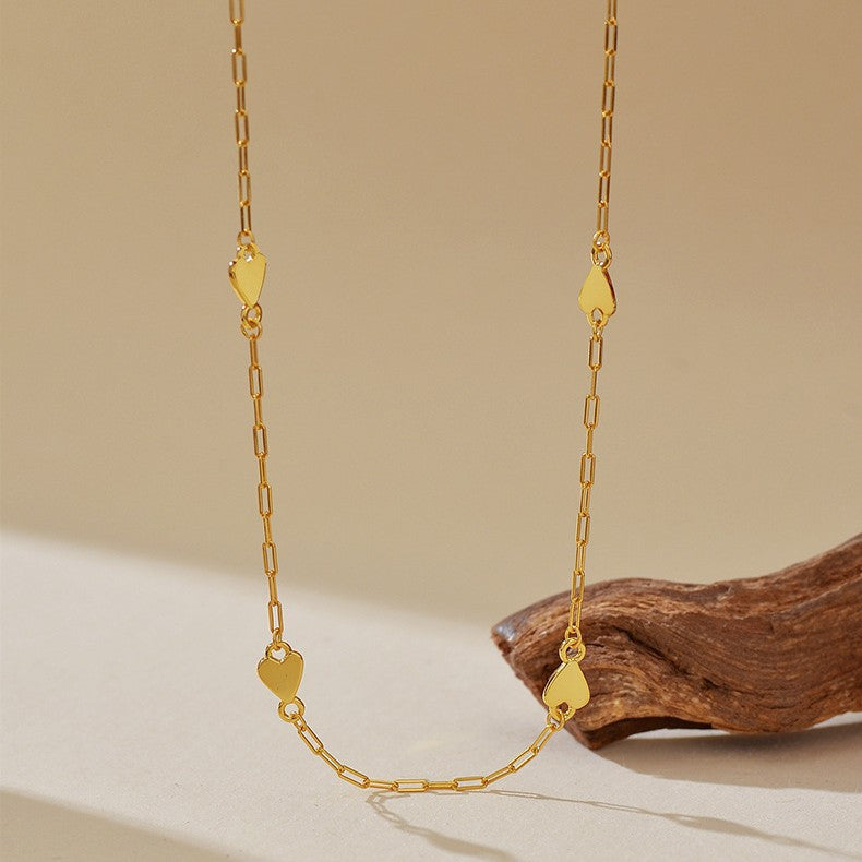 JUSSAN Heart Minimal Sterling Silver Necklace
