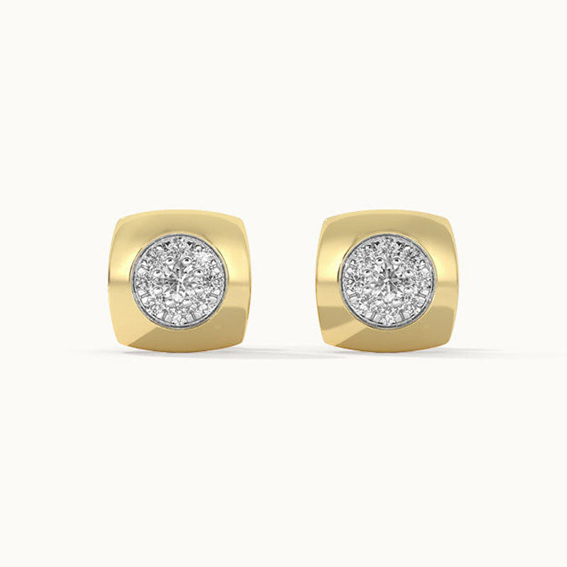 JUSSAN Pave Minimal Luxe Sterling Silver Earrings