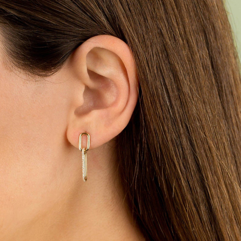 JUSSAN Pave Luxe Sterling Silver Earrings