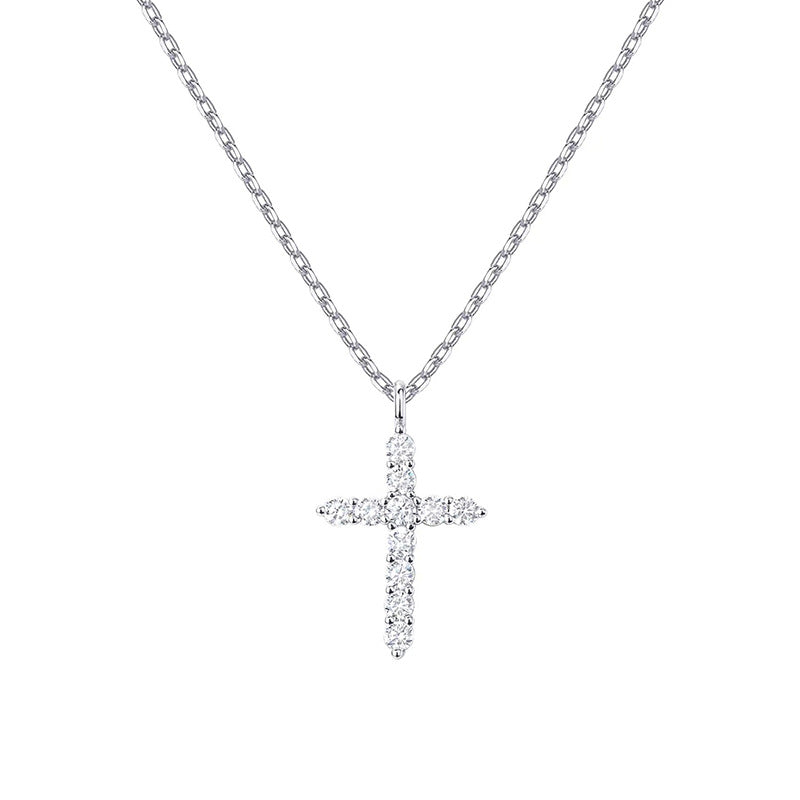 JUSSAN Pave Pendant Sterling Silver Necklace