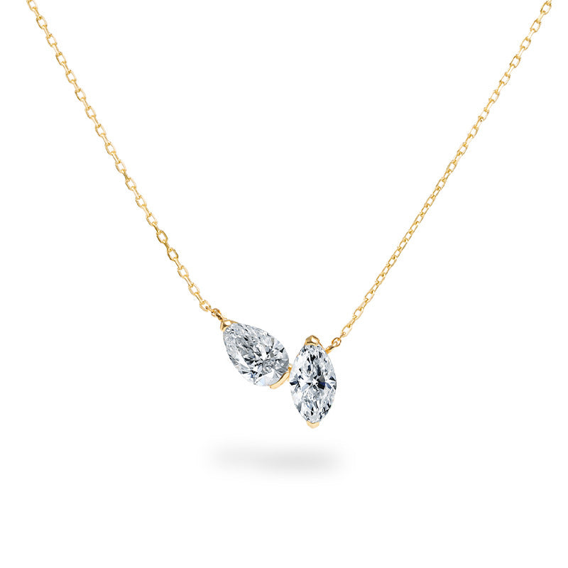 JUSSAN Pave Minimal Luxe Sterling Silver Necklace