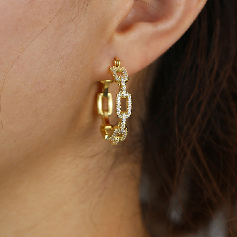 JUSSAN Geometric Luxe Sterling Silver Earrings