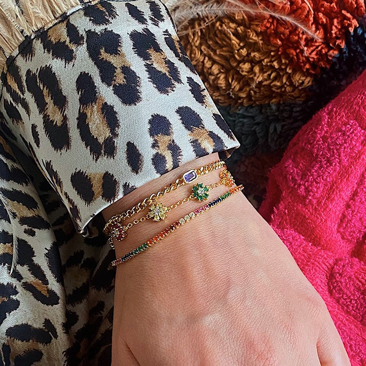 JUSSAN Floral Sterling Silver Bracelet