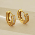 JUSSAN Pave Hoop Sterling Silver Earrings