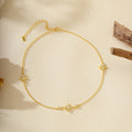 JUSSAN Star Floral Pave Sterling Silver Necklace