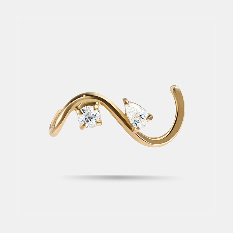 JUSSAN Pave Minimal Luxe Sterling Silver Earrings