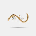 JUSSAN Pave Minimal Luxe Sterling Silver Earrings