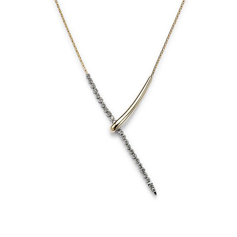 JUSSAN Geometric Minimal Luxe Sterling Silver Necklace