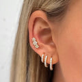 JUSSAN Star Pave Luxe Sterling Silver Earrings