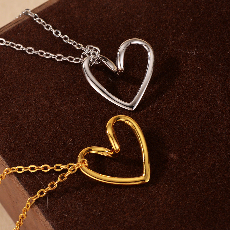JUSSAN Heart Pendant Sterling Silver Necklace