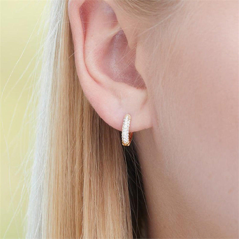 JUSSAN Pave Luxe Sterling Silver Earrings