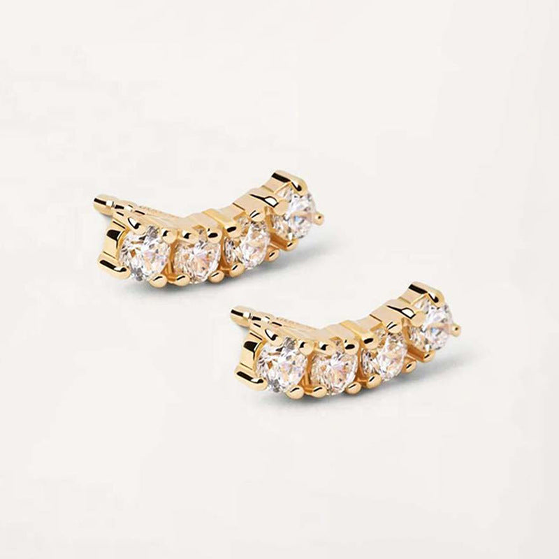 JUSSAN Pave Luxe Sterling Silver Earrings