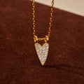 JUSSAN Heart Pave Luxe Sterling Silver Necklace