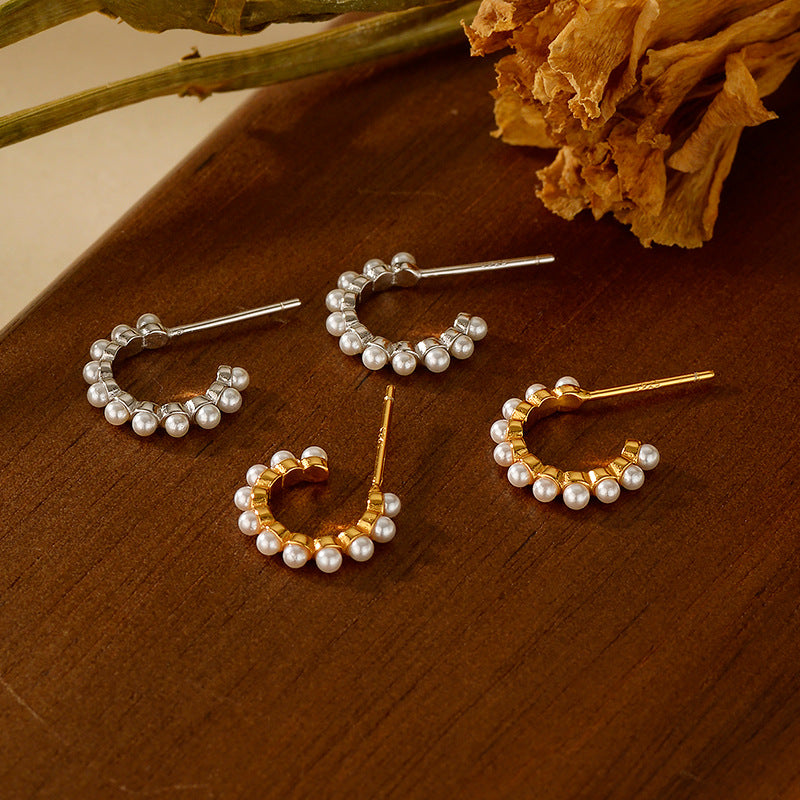 JUSSAN Minimal Sterling Silver Earrings