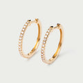 JUSSAN Pave Minimal Luxe Sterling Silver Earrings