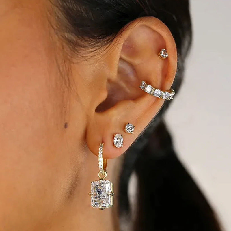 JUSSAN Pave Luxe Sterling Silver Earrings