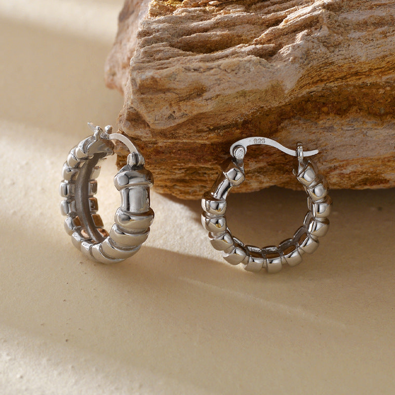 JUSSAN Geometric Ear Cuff Sterling Silver Earrings