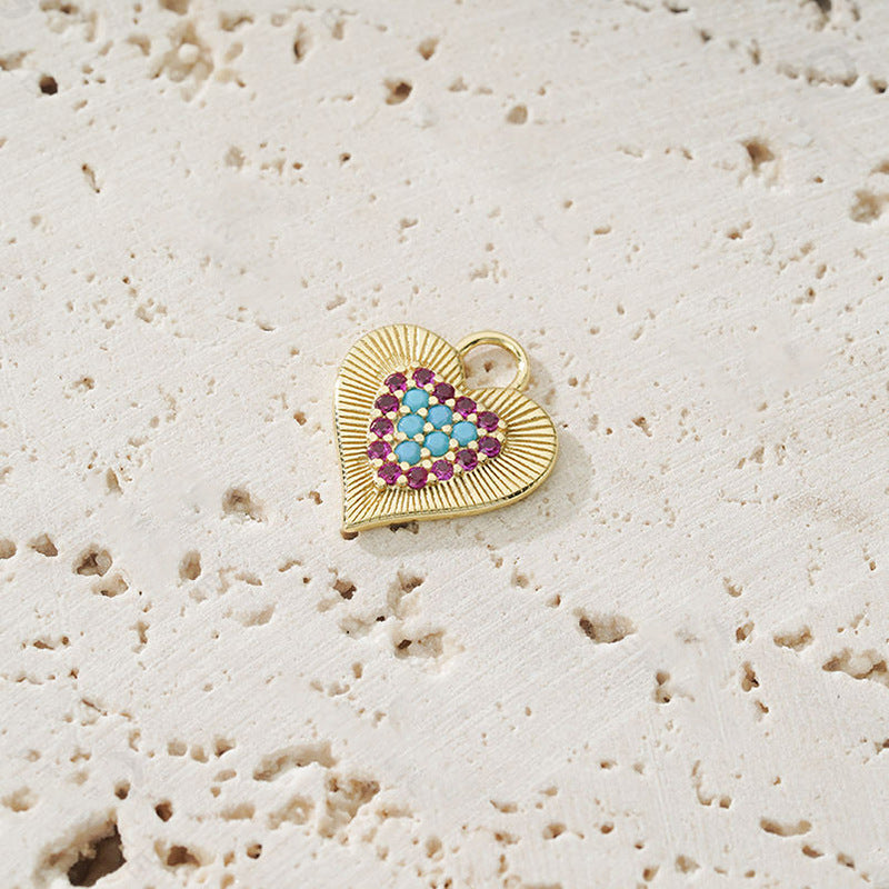 JUSSAN Heart Pave Sterling Silver Earrings
