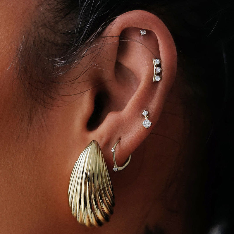 JUSSAN Minimal Sterling Silver Earrings