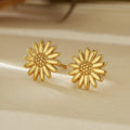 JUSSAN Floral Minimal Sterling Silver Earrings