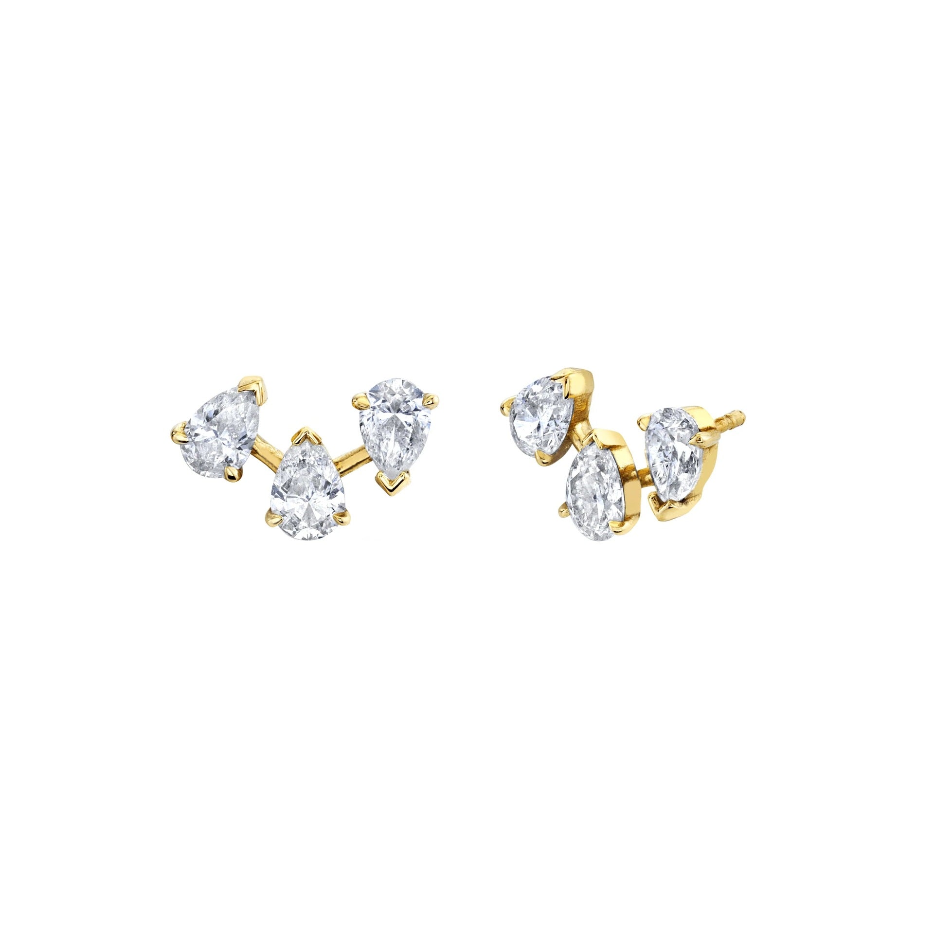JUSSAN Teardrop Pave Luxe Sterling Silver Earrings