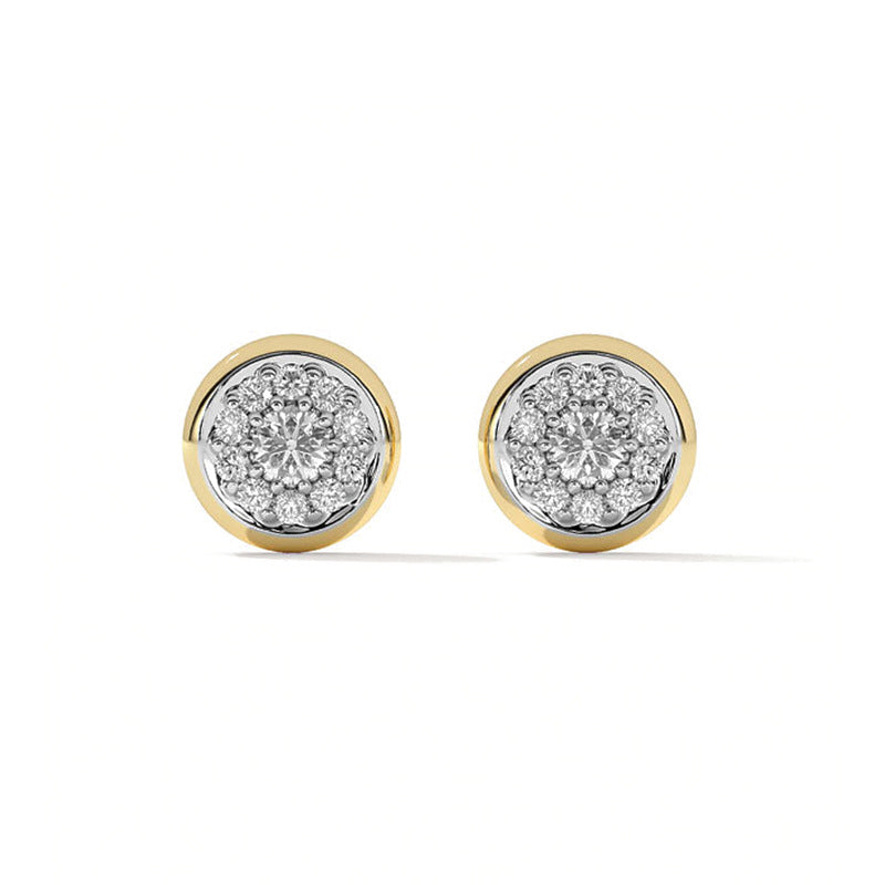 JUSSAN Pave Minimal Luxe Sterling Silver Earrings